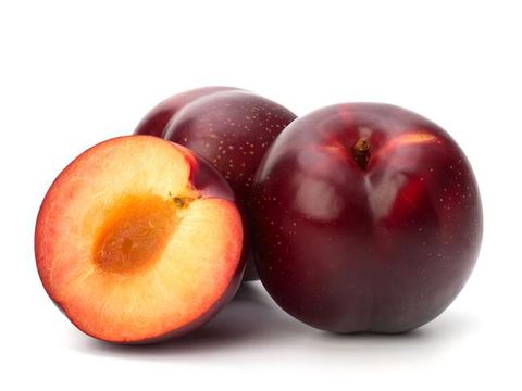 red plums isolated