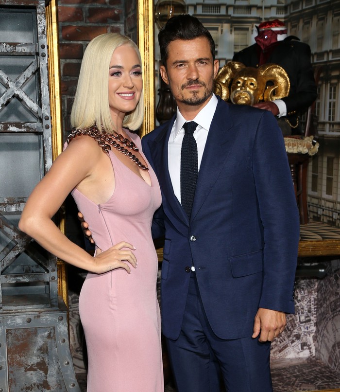 HOLLYWOOD, CALIFORNIA - AUGUST 21: Katy Perry and Orlando Bloom attend the LA premiere of Amazon's 