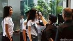 Saat Para Finalis Puteri Indonesia Jalani Pemeriksaan Suhu Tubuh