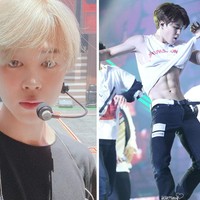 Park Jimin dijuluki mochi karena wajahnya yang menggemaskan. Tapi ketika memamerkan abs, para penggemar pasti memiliki pendapat yang berbeda mengenai penampilannya. Foto: Twitter/Fansite
