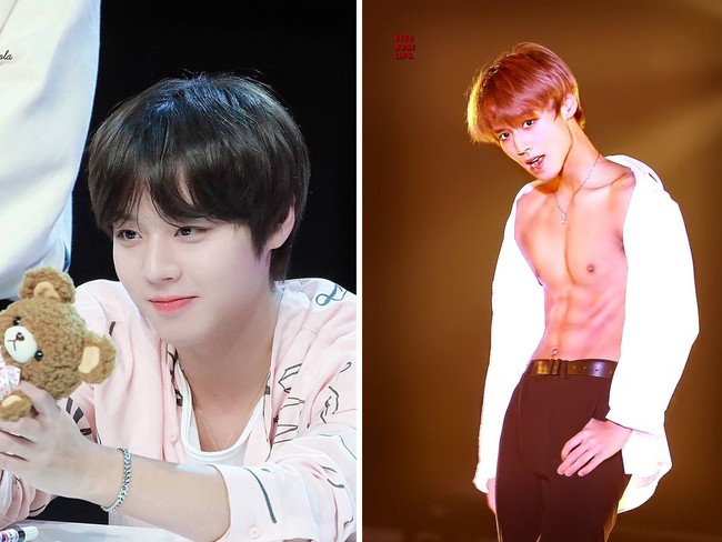 Dianggap sebagai salah satu idol pria paling cantik, Park Ji Hoon punya wajah cute yang membuat wanita meleleh. Saat menunjukkan perut six pack ketika konser, foto tersebut seperti editan karena kurang matching dengan wajahnya yang menggemaskan. Foto: Fansite Eyes, Nose, Lips