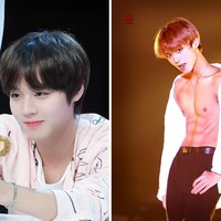 Dianggap sebagai salah satu idol pria paling cantik, Park Ji Hoon punya wajah cute yang membuat wanita meleleh. Saat menunjukkan perut six pack ketika konser, foto tersebut seperti editan karena kurang matching dengan wajahnya yang menggemaskan. Foto: Fansite Eyes, Nose, Lips
