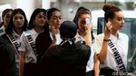 Saat Para Finalis Puteri Indonesia Jalani Pemeriksaan Suhu Tubuh