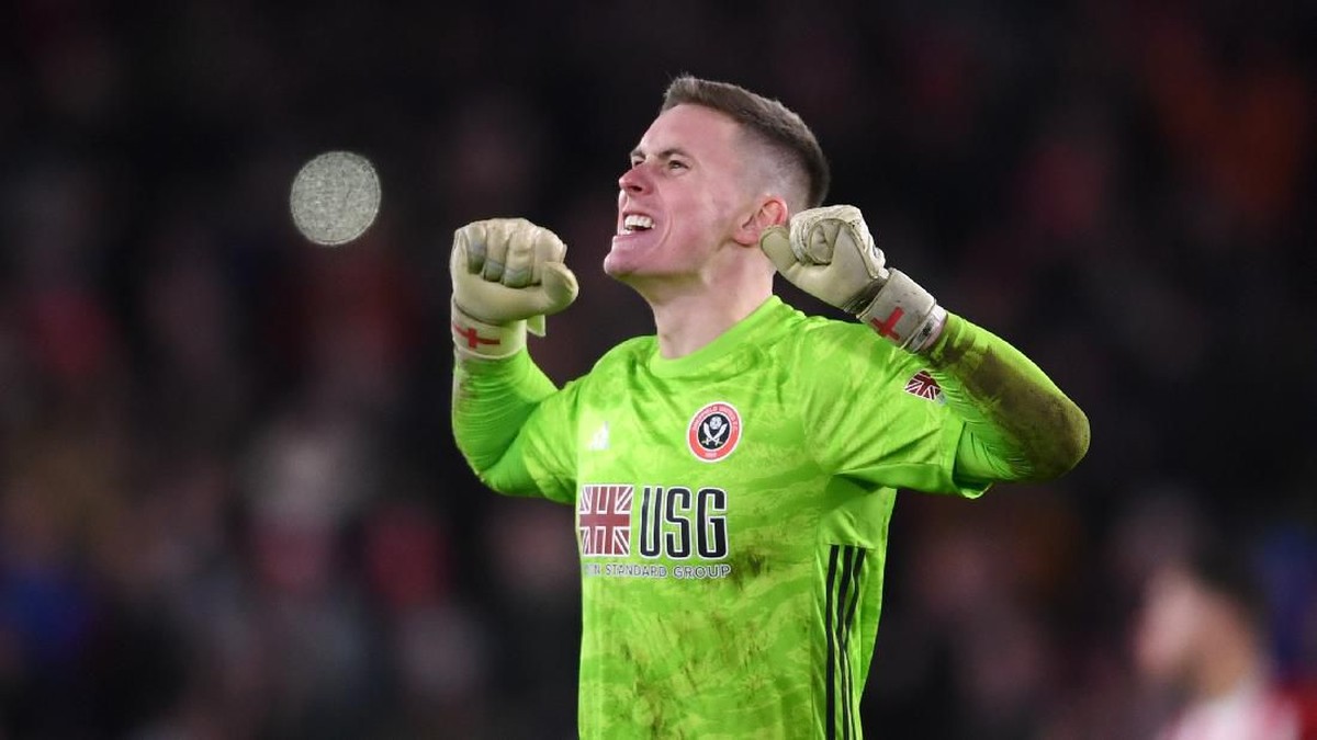 Kiper Sheffield United Dean Henderson dinilai belum siap menggantikan David de Gea. (Foto: Getty Images/Laurence Griffiths)