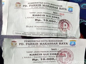 Karcis Insidentil Rp 10.000/Mobil Disorot, PD Parkir Makassar Angkat Suara
