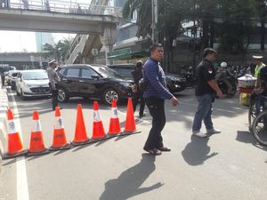 Ada Demo di Kedubes India, Lalin di Rasuna Said ke Menteng Ditutup