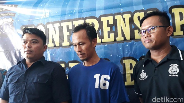 Jumpa pers di Mapolres Bantul terkait kasus dugaan bawa kabu anak, Jumat (6/3/2020).
