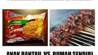 Kalau meme sate ini cocoknya saat perayaan Idul Adha. Untuk anak rantau sih merayakannya dengan mi goreng rasa sate. Foto: Istimewa