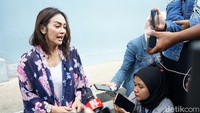 Masayu Anastasia saat ditemui di Studio Trans TV, Kapten Tendean, Jakarta Selatan pada Jumat (6/3). Pool/Palevi S/detikFoto.