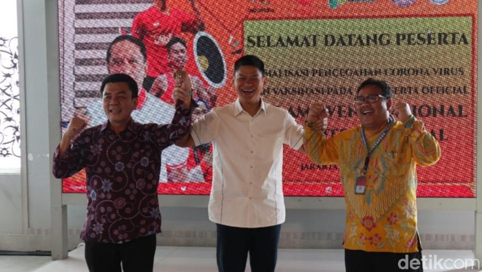 Kemenpora, KOI, Perhimpunan Dokter Spesialis Penyakit Dalam Indonesia (PAPDI) dan Sanofi Pasteur Indonesia menggelar sosialisasi virus corona.