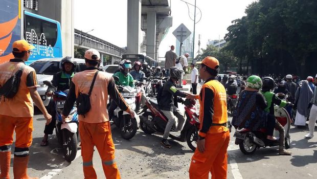 Ada Demo di Kedubes India, Lalin di Rasuna Said ke Menteng Ditutup