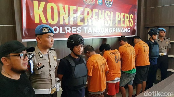Polresta Tanjungpinang menangkap sindikat narkoba jaringan Malaysia (Agus Siagian/detikcom)
