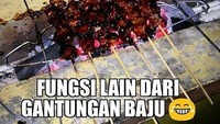 Nggak ada alasan ngga bisa bakar sate. Kalau nggak punya tusukan, manfaatkan saja gantungan baju. Foto: Istimewa