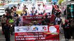 Tolak Omnibus Law, Buruh Perempuan Geruduk Kemen PPPA