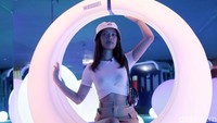 Erika Carlina saat berkunjung ke Trans Studio Cibubur, Depok, Jawa Barat belum lama ini.