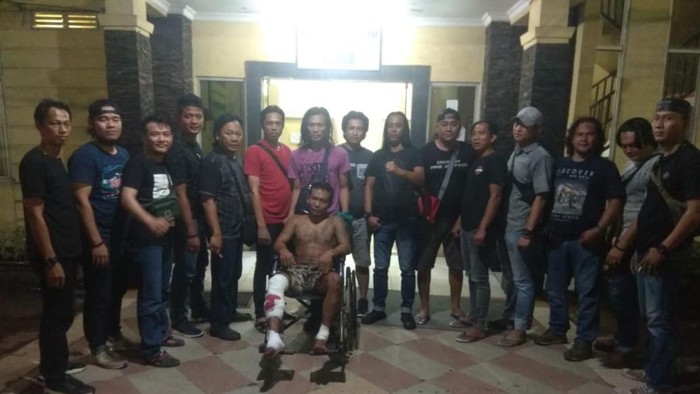 Pelaku BD saat diamankan Subdit Jatanras dan dibawa ke RS Bhayangkara.