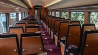 Ini Hakone Romancecar, Jepang. Kereta wisata antara Stasiun Hakone dan Shinjuku di Tokyo masih berjalan, tetapi sangat sedikit penumpang yang mendaftar untuk menumpanginya (Foto: CNN)
