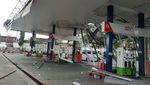 Diterjang Angin Kencang, SPBU Ini Hancur Berantakan
