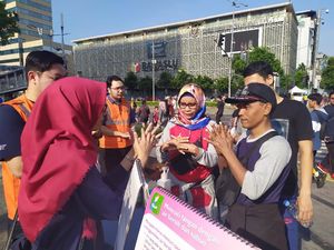 Warga Antusias Ikuti Sosialisasi Pencegahan Virus Corona di CFD