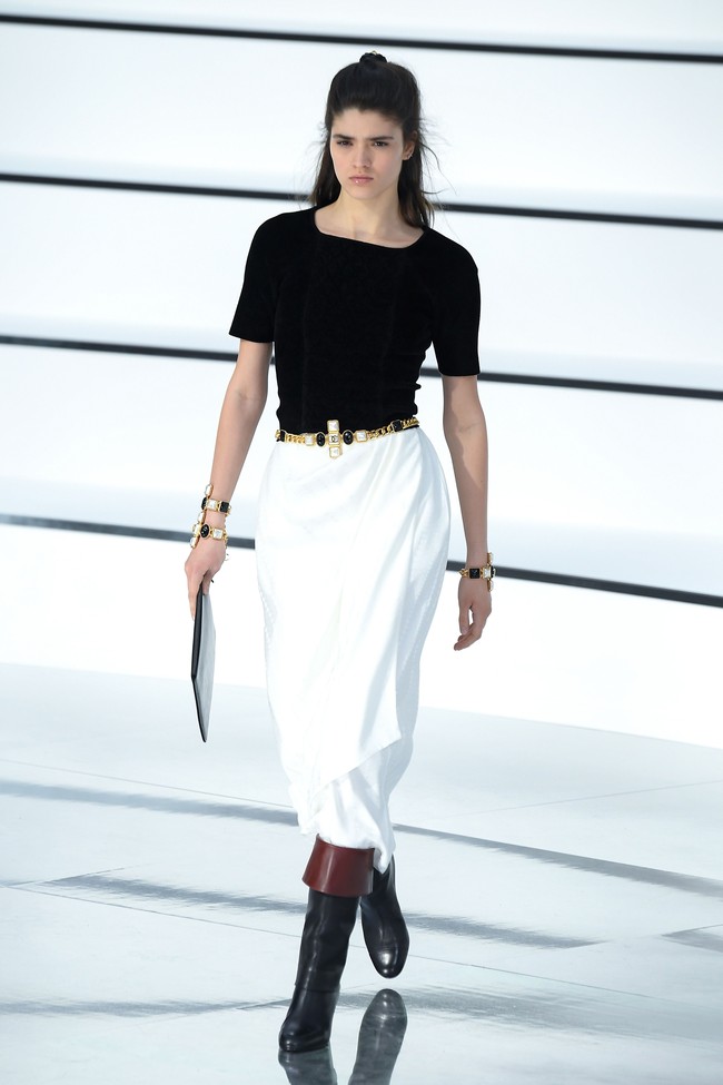 Koleksi terbaru Chanel fall 2020 di Paris Fashio Week, Paris, Prancis, Selasa [03/03/2020]. Photo by Pascal Le Segretain/Getty Images.