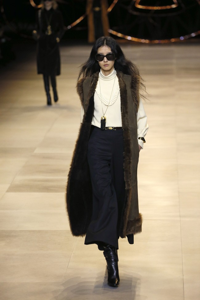 Fashion show koleksi terbaru Celine di Paris Fashion Week 2020, Paris, Prancis, Jumat [28/2/2020]. Photo by Thierry Chesnot/Getty Images.