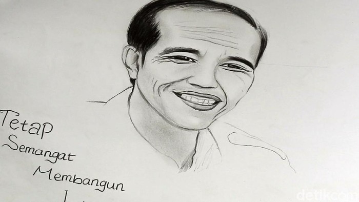 Ini Sketsa Wajah Jokowi Yang Dibuat Febby Hanya Dalam 30 Menit