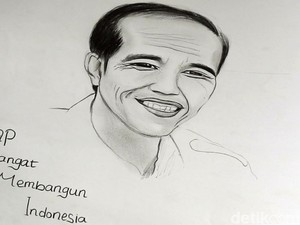 Ini Sketsa Wajah Jokowi yang Dibuat Febby Hanya dalam 30 Menit