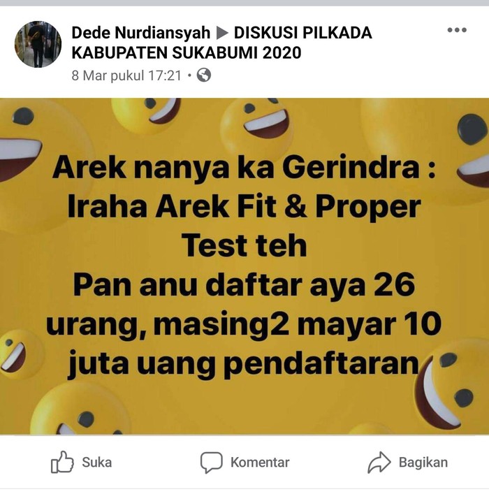 DPC Gerindra bicara biaya pendaftaran untuk Pilbup Sukabumi