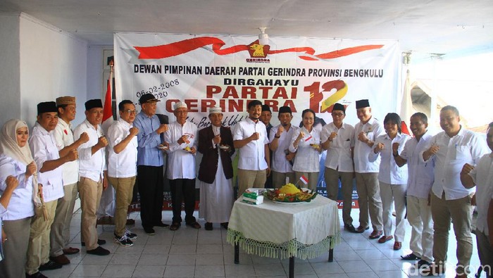 DPD Gerindra Bengkulu menyatakan mendukung Prabowo Subianto untuk menjadi Ketum Gerindra lagi (Hery Supandi/detikcom)