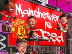 Manchester Is Red Bergema di Linimasa