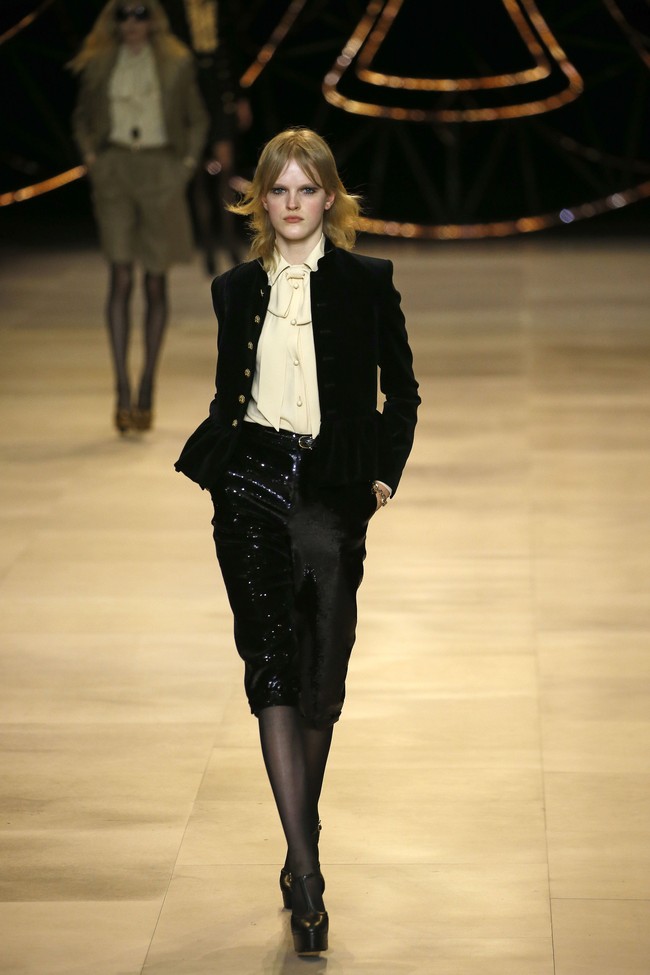 Fashion show koleksi terbaru Celine di Paris Fashion Week 2020, Paris, Prancis, Jumat [28/2/2020]. Photo by Thierry Chesnot/Getty Images.