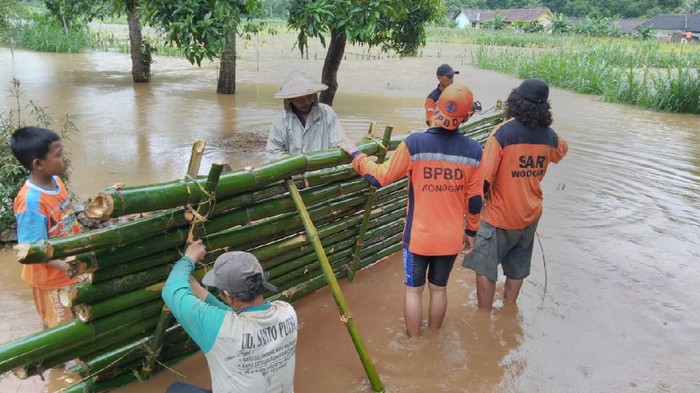 Banjir di Wonogiri, Senin (9/3/2020).