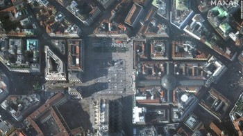 Katedral Milan, Italia pada Agustus 2019. Foto: Maxar Technologies