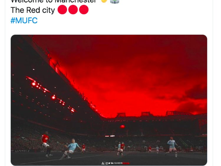 Manchester Is Red Bergema di Linimasa