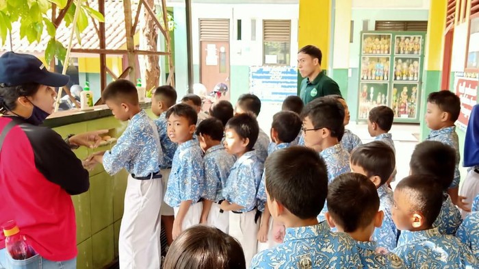 SD di Bekasi diajarkan cuci tangan yang benar cegah corona