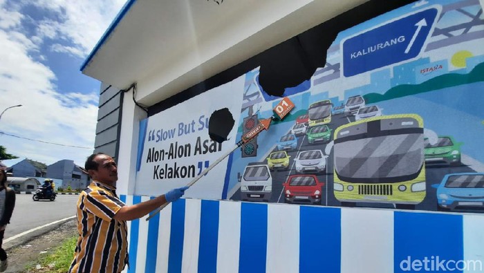 Pospol Kentungan, Kecamatan Depok, Sleman, Selasa (10/3/2020).
