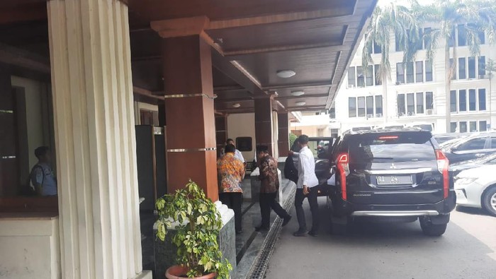 Suasana Pertemuan Menag-Menkum HAM di Polhukam