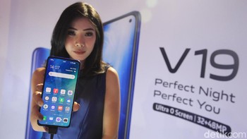vivo V19 8GB RAM/128GB ROM dilepas dengan harga Rp 4,299 juta, dan vivo V19 8GB RAM/256GB ROM dijual seharga Rp 4,999 juta. Foto: Ari Saputra/detikcom