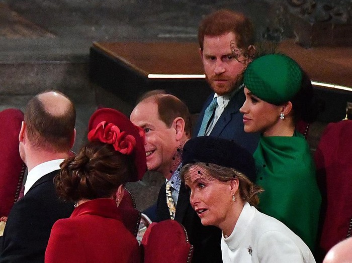 LONDON, ENGLAND - MARCH 09: Prince Harry, Duke of Sussex and Meghan, Duchess of Sussex attend the Commonwealth Day Service 2020 at Westminster Abbey on March 09, 2020 in London, England. The Commonwealth represents 2.4 billion people and 54 countries, working in collaboration towards shared economic, environmental, social and democratic goals.  (Photo by Gareth Cattermole/Getty Images)