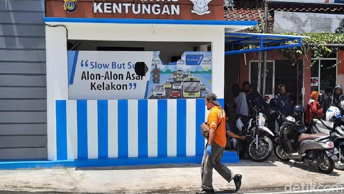 Pospol Kentungan, Kecamatan Depok, Sleman, Selasa (10/3/2020).
