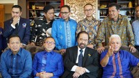 Ketua Umum DPP PAN terpilih Zulkifli Hasan menemui Ketua Umum Nasdem Surya Paloh. Pertemuan dilaksanakan di Kantor DPP Nasdem, Gondangdia, Jakarta, Selasa (10/3/2020).