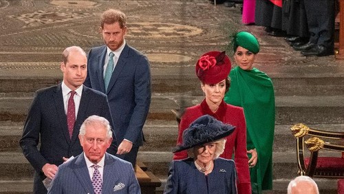 LONDON, ENGLAND - MARCH 09: Prince Harry, Duke of Sussex and Meghan, Duchess of Sussex attend the Commonwealth Day Service 2020 at Westminster Abbey on March 09, 2020 in London, England. The Commonwealth represents 2.4 billion people and 54 countries, working in collaboration towards shared economic, environmental, social and democratic goals.  (Photo by Gareth Cattermole/Getty Images)