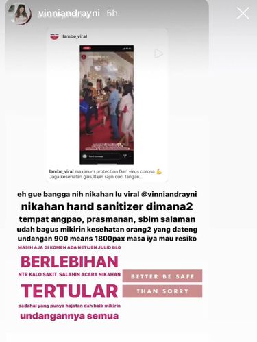 Viral, Para Tamu Pakai Hand Sanitizer Sebelum Salaman dengan Pengantin