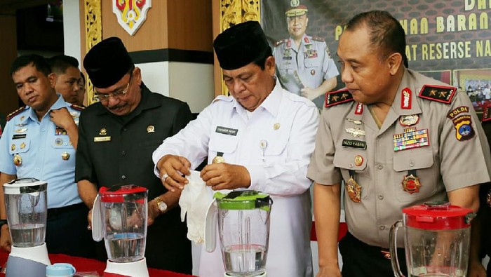Pemusnahan 22,7 Kg Sabu oleh Polda Kalsel