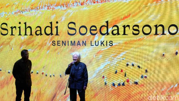 Maestro Seni Lukis Srihadi Soedarsono menggelar pameran tunggal dan meluncurkan buku bertajuk 'Man x Universe' di Galeri Nasional Jakarta. Menteri BUMN Erick Thohir pun membuka secara resmi acara tersebut.