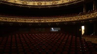 Suasana di auditorium National Theatre di Kota Praha, Republik Ceko, tampak sunyi dari pengunjung.