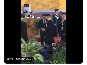 Viral Video Mahasiswa Disemprot Hand Sanitizer saat Wisuda Gegara Corona