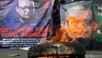 Aksi Bakar Ban Warnai Demo Kasus Sarang Burung Walet Novel Baswedan