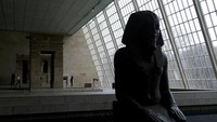 Suasana di Museum of Art yang berada di kawasan New York, AS, tampak sepi dari pengunjung, Selasa (10/3/2020) waktu setempat. AP Photo/Seth Wenig.