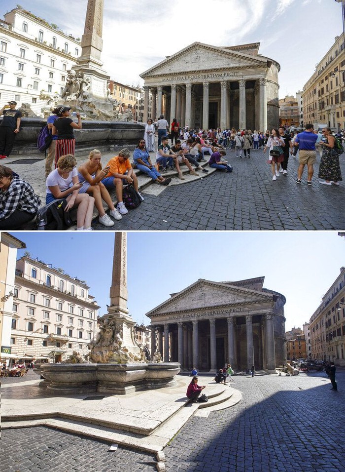 Foto Before-After Kawasan Italia yang Kini Sepi Karena Corona Lebih dari 12 orang di Italia diketahui terinfeksi virus corona. Sejumlah kawasan yang biasanya ramai pengunjung kini menjadi sepi. Berikut foto before-afternya